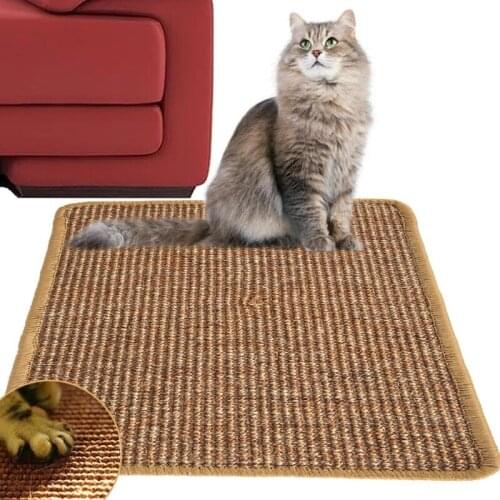Kitten Pad Cat Scratch Mat Climbing Tree Chair Table Mat Natural Sisal Cats Scratcher Furniture Protector Pad Pet Play Toys