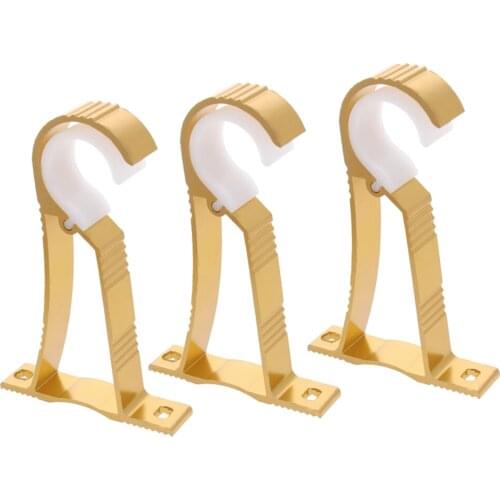 MroMax Curtain Rod Bracket Aluminum Alloy/Plastic 115*80*19mm Screw Hole Diameter 5mm Guide Rod Single Bracket Hardware 2/3/6pcs