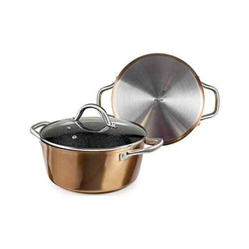 IBILI 495420-cooking pot with glass lid and handles, 20x29x9 cm
