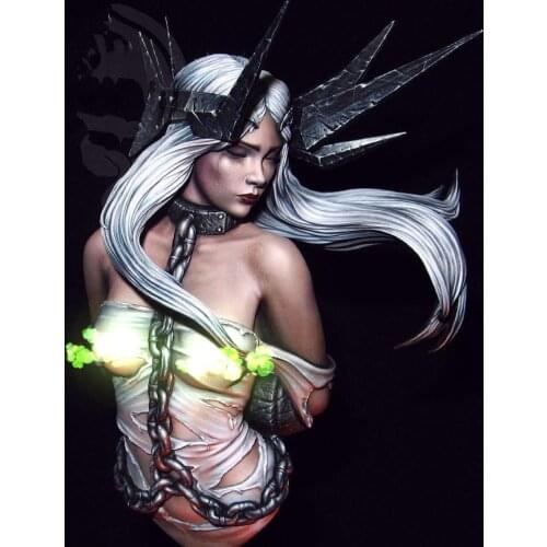 1/10 Scale Unpainted Resin Bust ancient warrior woman with long hair GK Model Kits Military New