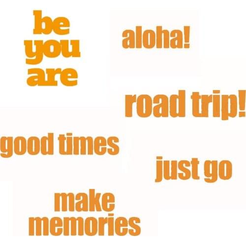 "Just go" "Road trip" Words Metal Cutting Dies for DIY Craft Making Card Album Decorative Embossing Stencils New 2019