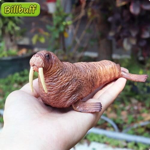 2021 Simulation Ocean Animal Model Solid Walrus Manatee Sea Lion Ornaments Kids Cognitive Educational Toys for Children Kid Gift