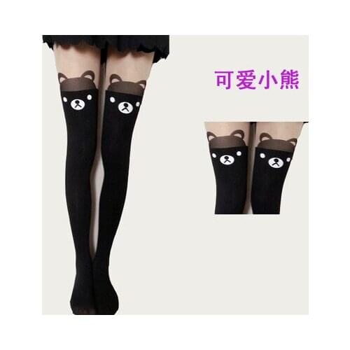 Fashion Womens Tights Japan Cat Cartoon Beauty Cute Sexy Stocking Long Panty hose Womens Knee High Pantyhose Girl Stockings