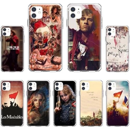 Soft Case Cover For Xiaomi poco X3 nfc F2 Pro M3 Mi 5X 6X Max Mix 1 2 2S 3 Mi5 Mi6 Mi3 Mi4 Les-Miserables-Mixed-illustration