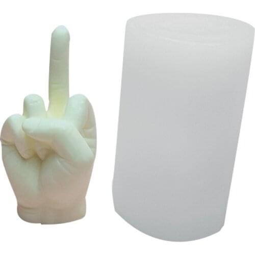 New Silicone Mold Gesture Candle Mold Long Finger Candle Making Creative Wax Resin Mold Soap Mold Form For Candle For Decoration