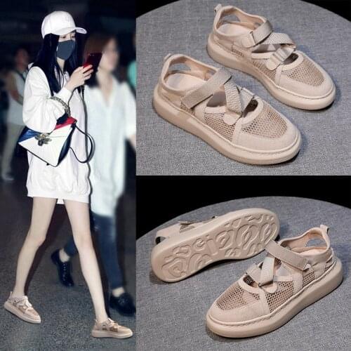 Summer 2020 new sports and leisure net shoes female fairy style fashion wild thick bottom daddy shoes tide Z850