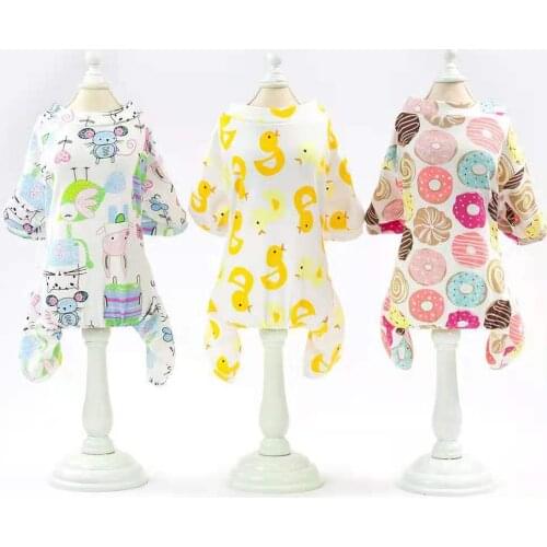 Dog Clothes for Small Dogs Summer autumn cartoon Jumpsuit Chihuahua French Bulldog Coat Soft Pajamas for Dogs Pet Cat Costume