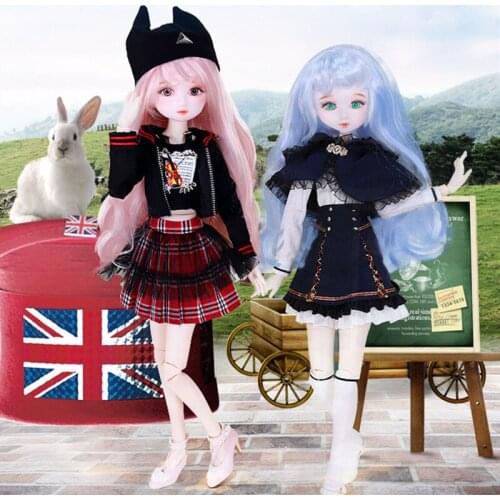 Fortune Days 1/4 BJD Dairy Queen Student series 34 joint body with makeup 45 CM exquisite gift box packaging girls , SD