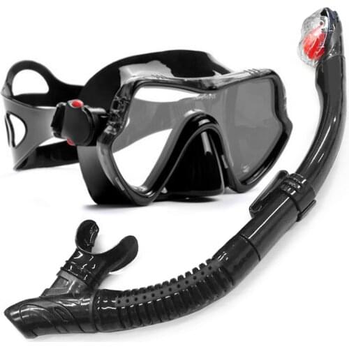 Professional Scuba Diving Mask Set Anti Fog Goggles with Snorkel Glasses Tube Adjustable Strap for Women Men Adult Swimming Mask