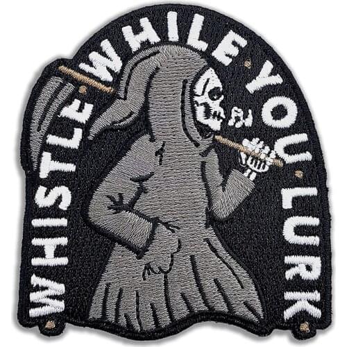 Full Embroidered Grim Reaper Patches Iron on for DIY Clothing Appliques Motorcycle Biker Jackets Vests Cool Custom Badges Craft
