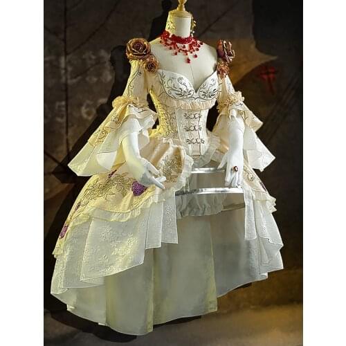 Pre-Sale Anime Identity V Bloody Queen Mary New Skin Madame Red Blood Feast Dress Cosply Costume H