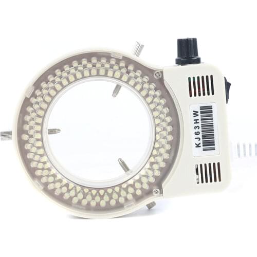 Adjustable Microscope 144 LED Ring Light Illuminator Lamp For Industry Zoom Stereo Trinocular Microscope Camera Lens Magnifier