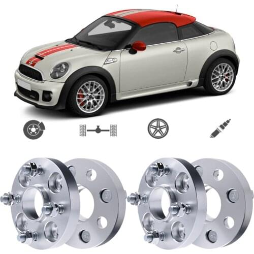 Teeze 4pcs 4X100 56.1CB 25mm Thick Hubcenteric Wheel Spacer Adapters For MINI Coupe/Roadster
