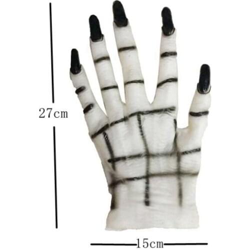 Halloween Decoration Scary White Ghost Gloves Costume Masquerade Party Supplies Dress Up Wedding Decoration Kids