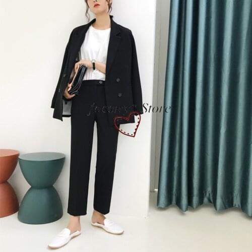 2020 Women Pant Suits Office Wear Women Suits Female Sets Office Suits for Women Womens Pantsuit Blazr Jacket Sweat Pants