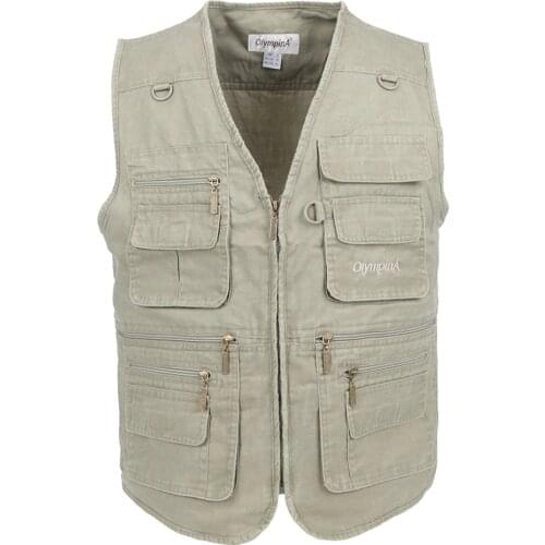 Big Size Fishing Vest Male With Many Pockets Men Sleeveless Jacket Blue Waistcoat Work Vests Outdoors Vest Plus Large Size 10XL
