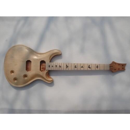DIY 1 set unfinished electric guitar kit mahogany body and guitar neck