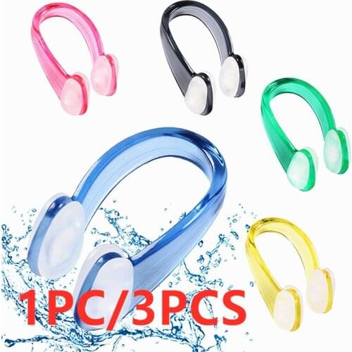 1PC/3PCS Silicone Swimming Nose Clips Swimming Earplugs Waterproof Nose Clips For Children Adult Wate Sport Accessories