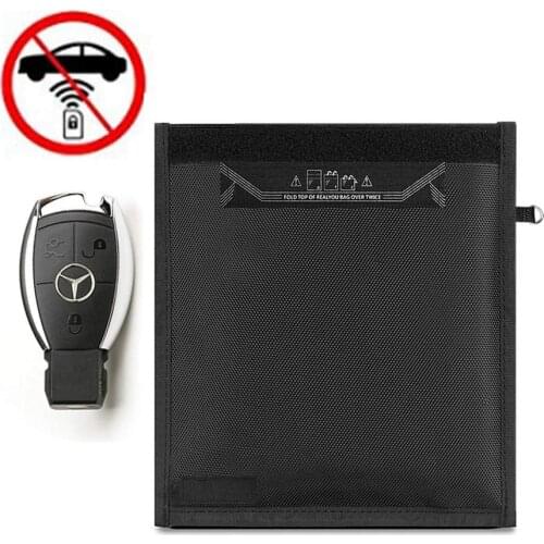 2 Sizes Signal Blocking Faraday Bag Anti-Radiation Anti-Hacking Tracking Anti Spying For Cell Phones GPS RFID Car Key Pouch