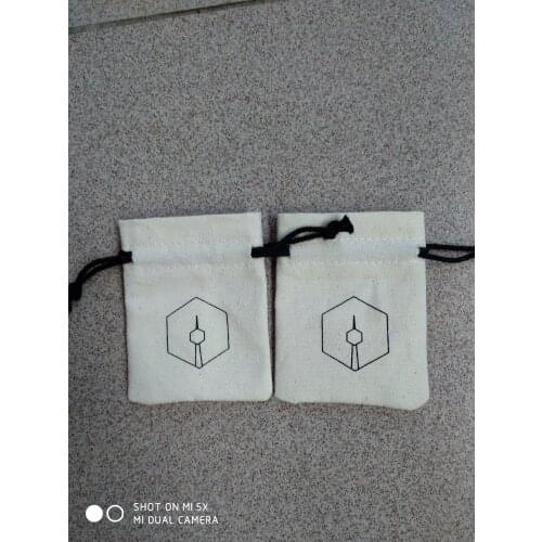 250pcs high quality canvas fabric jewelry bag wholesale 7*9cm small drawstring bag custom logo and free shipping by ePacket
