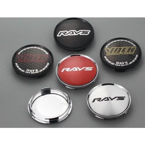4pcs 63mm/58mm clip rays center cap car covers caps on wheels volk racing emblem sticker wheel hub cap for rims tire accessories