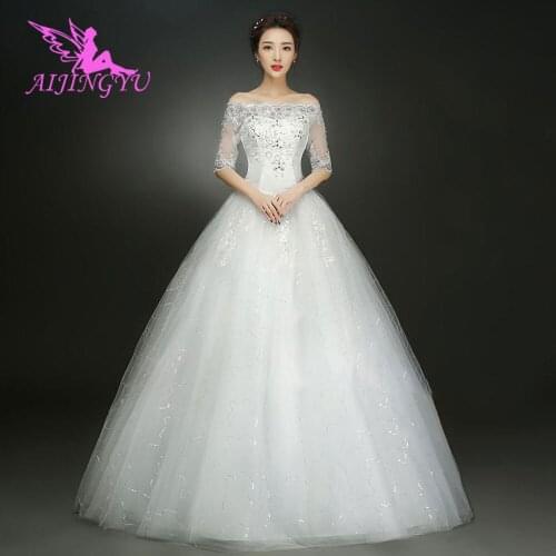 AIJINGYU Wedding Dress Arabic Gowns Turkey Newest Ladies Cheap Attire Mexican Gown Lace Bridal Dresses For Sale
