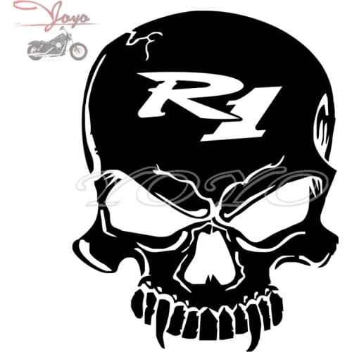 Free shipping R1 logo skull adhesive sticker decal fairing stickers for YZF R1 YZF-R1 1998-2016 LE M S SP 50th