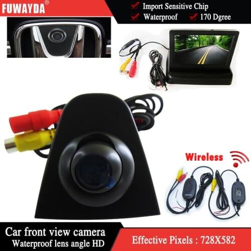FUWAYDA wireless FOR SONY HD rearview car camera front view 4.3"monitor For Honda Odyssey New accord Civic CRV Spirior Crosstour