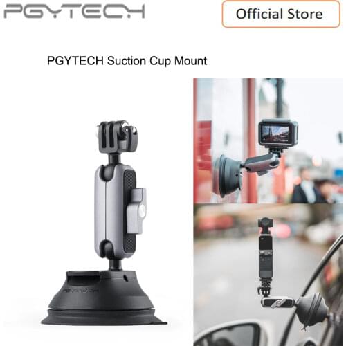 PGYTECH Car Suction Cup Glass Holder Action Camera 1/4 Inch Tripod Adapter mount Gopro 9 8 7 6 5 4 max, Insta360 Xi accessories