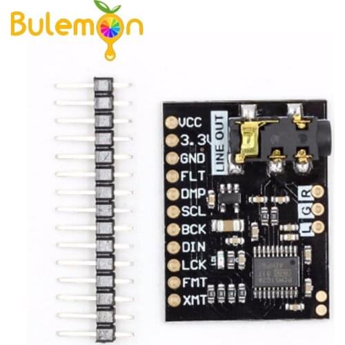 For Raspberry Pi pHAT Sound Card I2S IIC Interface Module PCM5102 Module Audio Board With Stereo Jack Beyond ES9023 PCM1794A DAC