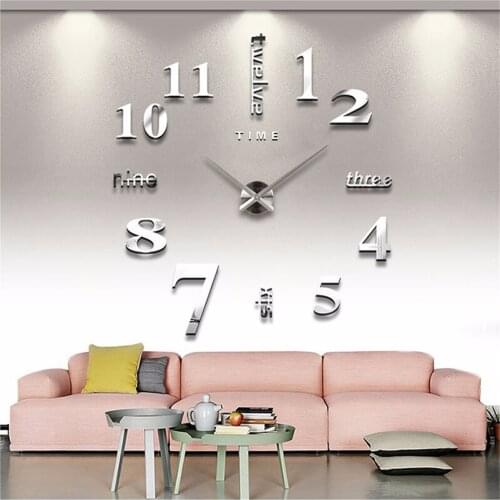 Home Acrylic DIY Creative Wall Clock Nordic Simple Clocks Bedroom Living Room Corridor Decorative Wall Sticker Clock
