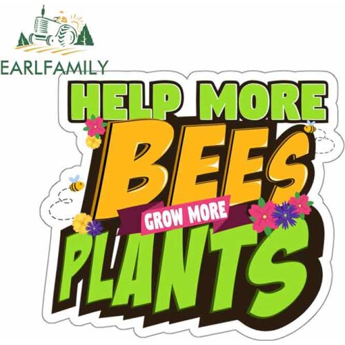 EARLFAMILY 13cm x 11.5cm For Save The Bees Anime Wrap Sticker Creative Stickers Sunscreen Bumper Decoration Custom Printing