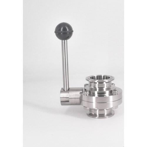Fit 38mm 1-1/2" Pipe OD x 1.5" Tri Clamp Sanitary Butterfly Flow Control Valve SUS 304 Stainless Beer Brewing Home