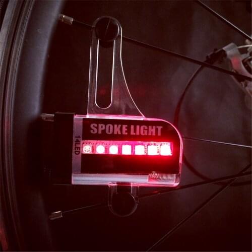 Colorful 14 LED Bike Light Wheels Warning Light Bicycle 30 Changes Signal Tire Spoke Lights Flash Waterproof Cycling Accessories