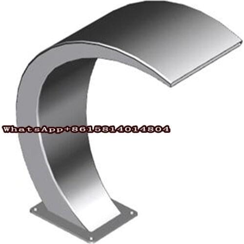 Stainless steel garden waterfall fountain, LED light garden fountain, swimming pool water feature