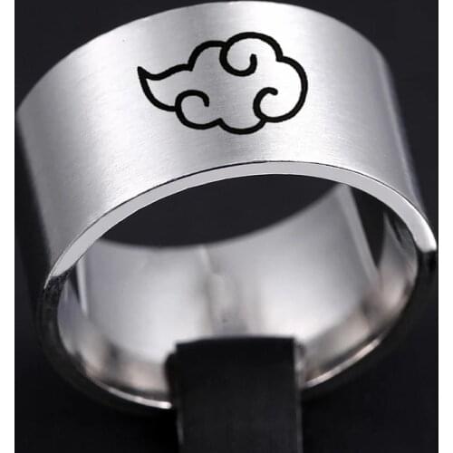 Anime Cosplay Cloud Rings Japanese Style Animation Cosplay Ring Stainless Steel Jewelry Titanium Steel Mens Rings