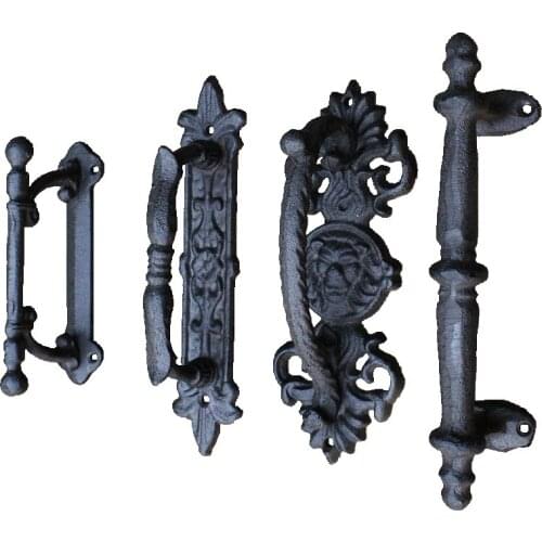 Wrought Iron door handle pull knob hand made Iron cabinet drawer handle metal vintage door furniture puller