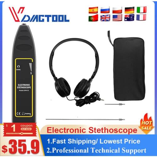 Auto Leak Detector Car Water Pipe Universal Electronic Stethoscope Earphone Detection Auto Engine Motor Abnormal Sound Detectors