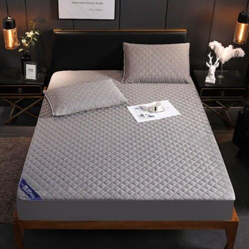 New Solid Color Thicken Waterproof Bed Mattresses Cover Multicolor Thickened Waterproof Mattress Protector Flat Mattress Cover