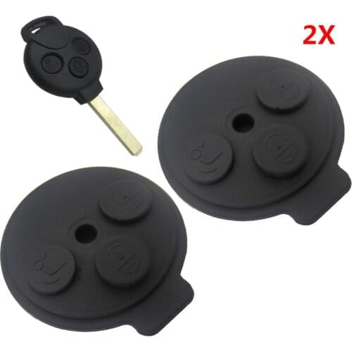 OkeyTech 2pcs/lot High Quality Rubber 3 Button For Smart Key Pad Car Key Shell For Benz Mercedes Key button pad