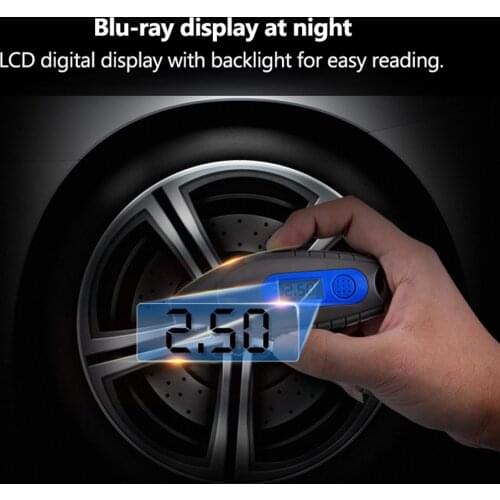 Portable Digital Display Tire Pressure Gauge Car Motorcycle Tire Pressure Test Tool High Accurancy Tyre Pressure Tester