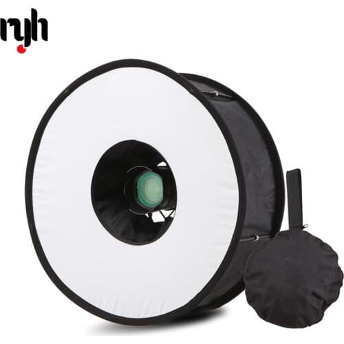 Glory Star 45cm Foldable Ring Speedlite Flash Diffuser Macro Shoot Round Softbox for Canon Nikon Sony Pentax Godox Speedlight