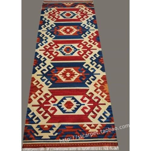 Kilim wool rug Hand Knotted Carpet New Listing geometric ANTIQUE wool knitting carpets