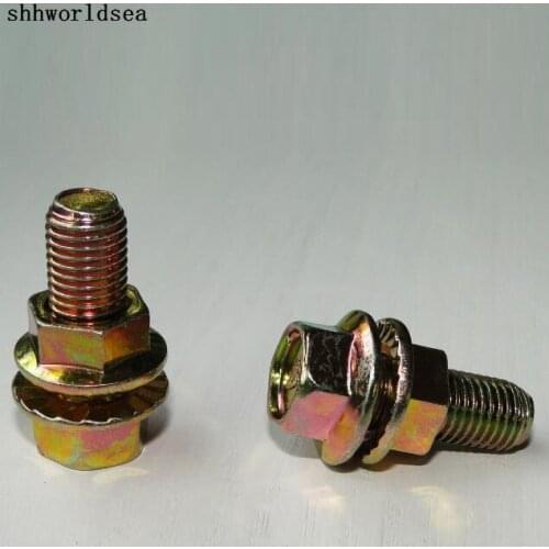 Shhworldsea 100pcs Free Shipping Zinc Color Hexagon Screw Auto Fastener Clip