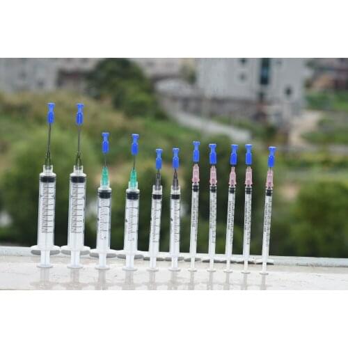 10ml, 5ml, 1ml Syringe with Blunt Tip Needle and Caps Great for Refilling E-Juice, E-Liquids, E-Cigs, Pack of 22