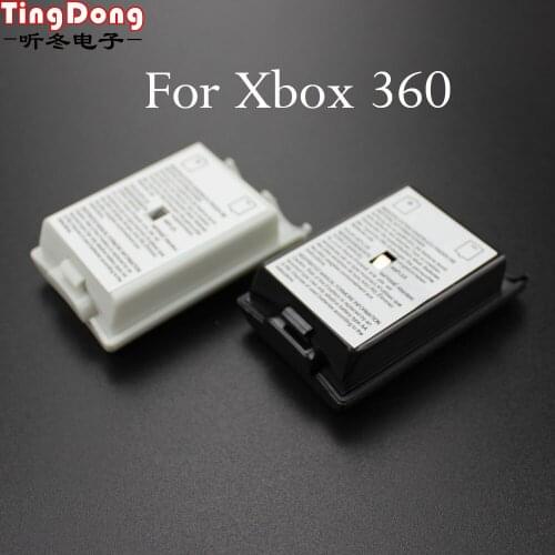 TingDong [100PC/ LOT] Black&White Optional Plastic Battery Pack Battery Cover Case Replacement for Xbox 360 Repair Part