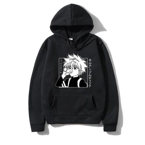 Men Women Hoodies Sweatshirt Kawaii Hunter X Hunter Hoodie Killua Zoldyck Pullover Fitted Soft Anime Manga mens hoody Clothes