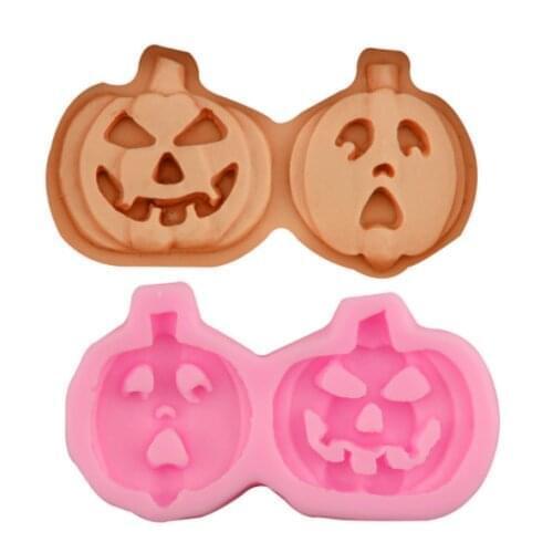 Halloween series funny pumpkin fondant silicone mold chocolate card pudding cake decoration handmadedrop gum aromatherapy candle