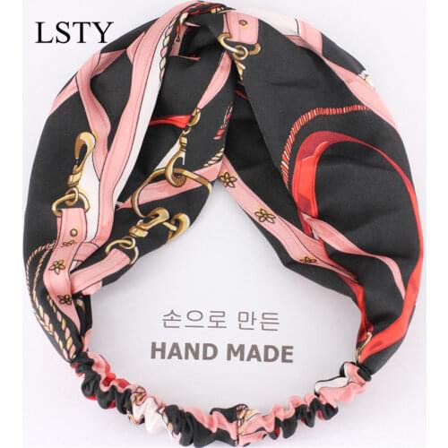 4Pcs/set Women Cloth Headband Cross Soft Bow Knot TurbanFloral Hairband Comfortable Seaside Girls Sweet Hair Accessories