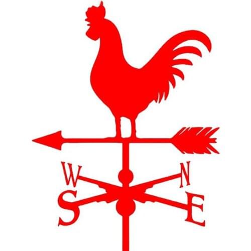 1PC 23CM*16CM Weathervane Rooster Farm Chicken Vinyl Decals Car Stickers Car Stylings Decor Accessories 5 Colors